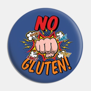 No Gluten Comic Pin