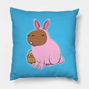 Capybara Easter Bunny Costume Pillow