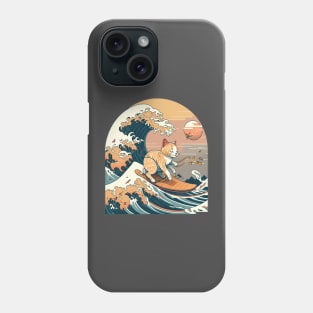 Cat Riding Wave Phone Case