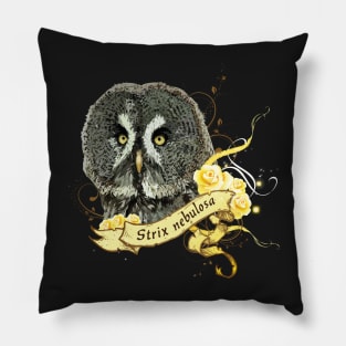 Gray owl Pillow