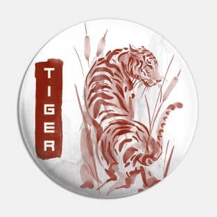 Watercolor Bengal Tiger Pin