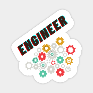 Engineer hhh Black, T-shirt Magnet