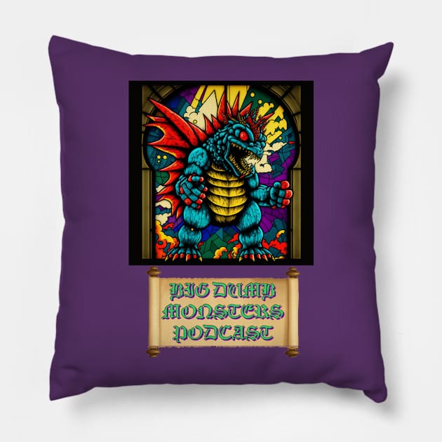 Stained Glass Kaiju Pillow by Big Dumb Monsters