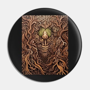 Green Man Pin