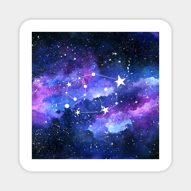 Galaxy Cancer Star Sign Magnet by KathrinLegg