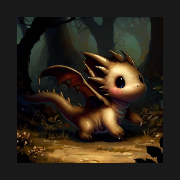 Baby dragon by paintonprint