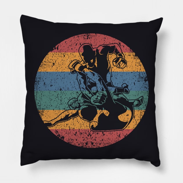 Retro MMA Logo Pillow by Foxxy Merch