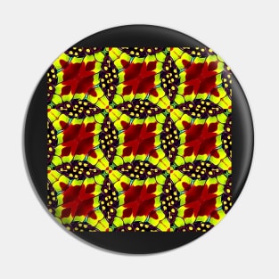 Red Yellow Chysanthemum Pattern Number 1 Pin