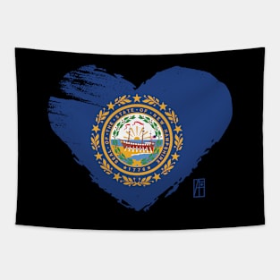 U.S. state - I Love New Hampshire - New Hampshire flag Tapestry