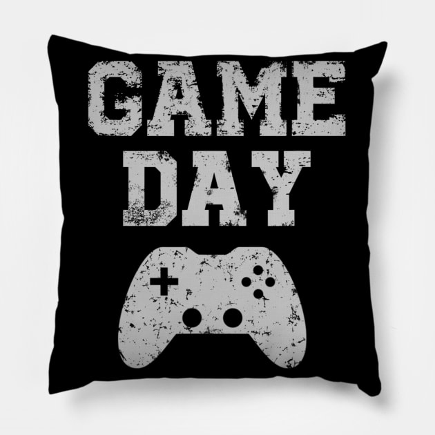 Game Day Video Games Gift for Gamer Boy Girl Pillow by daylightpombo3