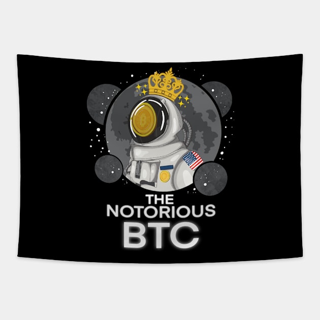 The Notorious BTC Bitcoin Tapestry by AE Desings Digital