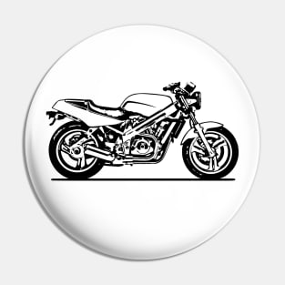 NT650 Hawk GT Motorcycle Sketch Art Pin