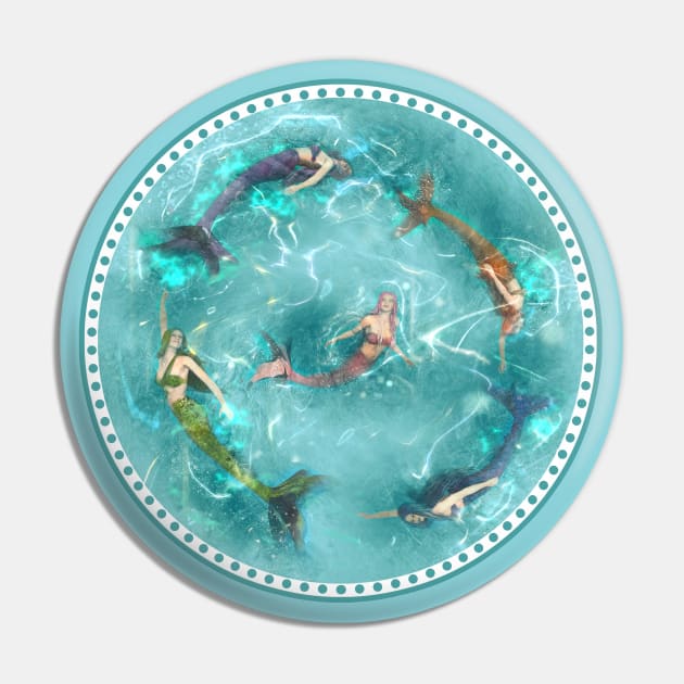 Synchronized Swimming Mermaids Pin by 2HivelysArt