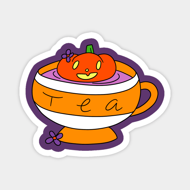 Pumpkin Tea Magnet by saradaboru