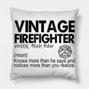 Vintage Firefighter Pillow