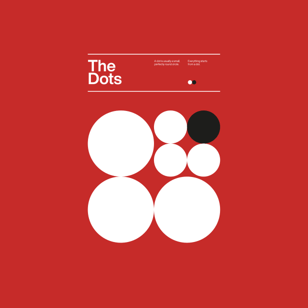 The Dots - Minimalism dots typographic design - Helvetica - Swiss Graphic Design by sub88