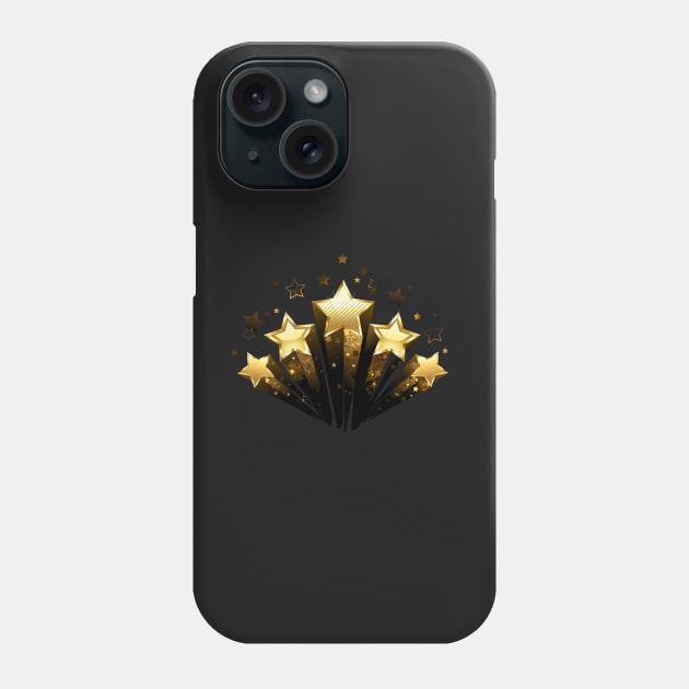 Five gold stars ( 5 stars ) Phone Case by Blackmoon9