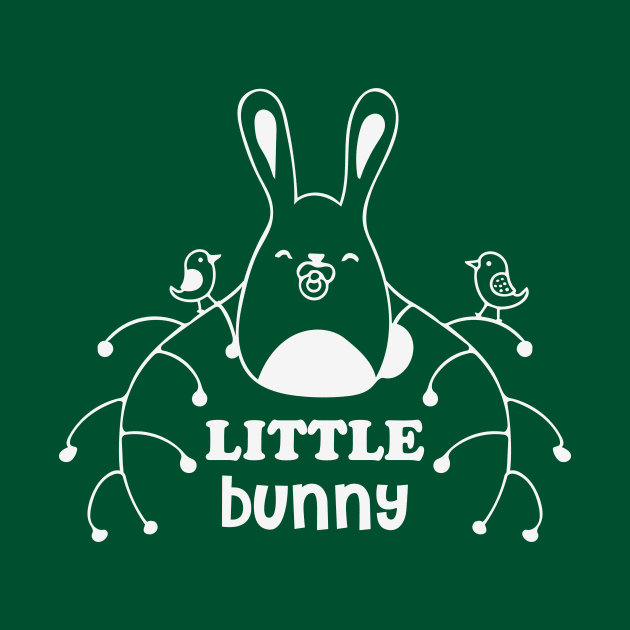 Little Bunny - in White by ArtsByNaty