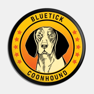 Bluetick Coonhound Dog Portrait Pin