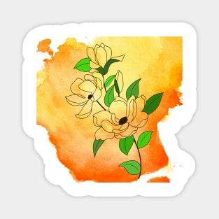 Orange flower dust Magnet