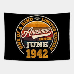 Awesome Since June 1942 80Th 80 Tapestry