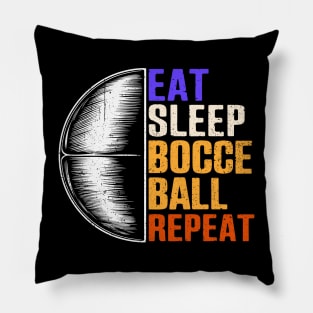 intage Eat Sleep Bocce Ball Repeat Bocce Game Player Pillow