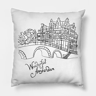 Amsterdam canal Pillow