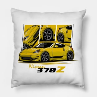 Yellow Nissan 370z JDM Car Pillow