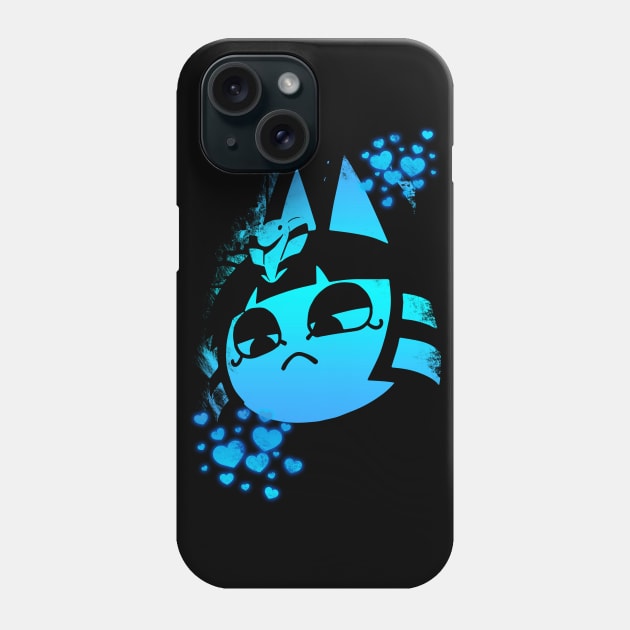 Cute Cat - Blue Phone Case by Scailaret