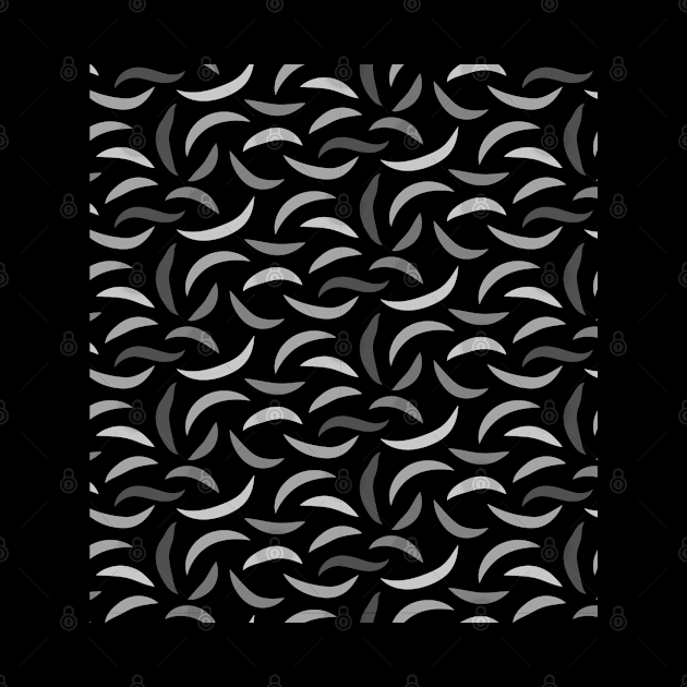 Black and white leaves pattern by Spinkly