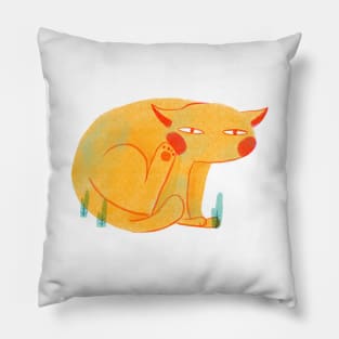 Orange Cat Pillow