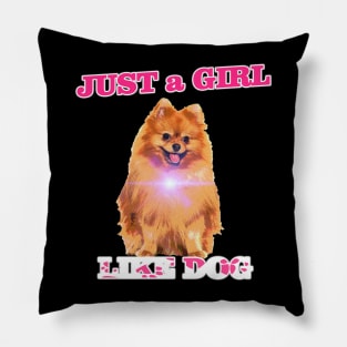 just a girl like dog doglover tshirt Pillow