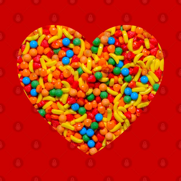 Assorted Fruit Candies Design Heart by love-fi