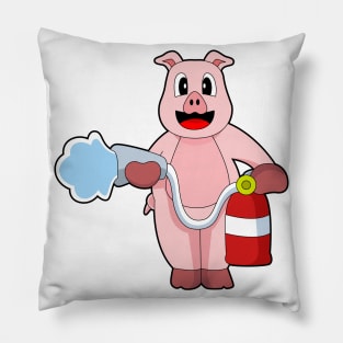 Pig Firefighter Fire hose Pillow