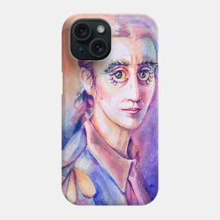 Bird Person Watercolor Portrait Phone Case