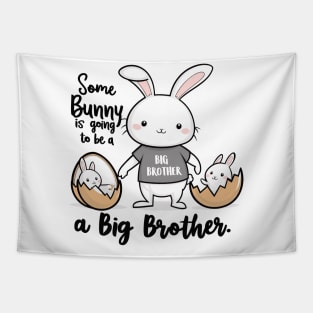 Big Brother Announcement Cute Bunny Family Design Tapestry