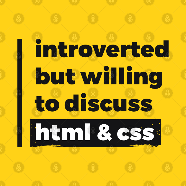 Introverted but willing to discuss HTML & CSS (Pure Black Design) by Optimix