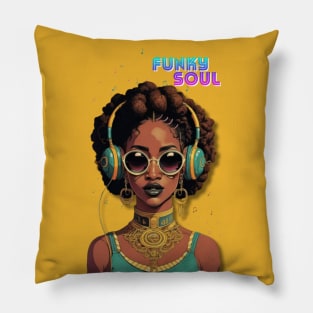 Funky Soul: Vivid Urban Skater Pillow