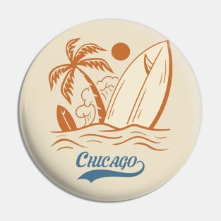 Vintage summer chicago Pin