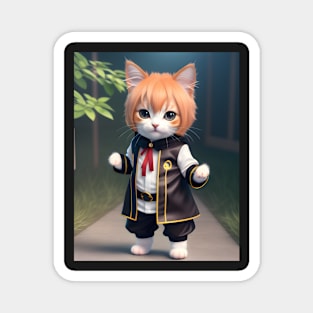 Cosplay Cat - Modern Digital Art Magnet