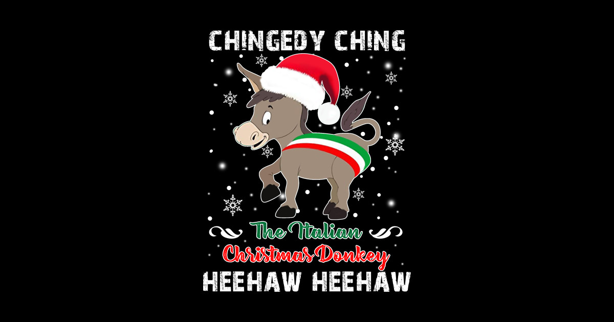 The Christmas Donkey Italian Christmas Donkey Donkey Sticker