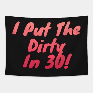 I Put The Dirty In Thirty 30th Birthday Tapestry