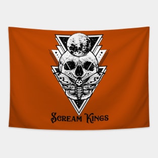 Death's Head Moth Skull Scream Kings Logo Tapestry