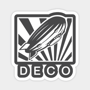 Art Deco Style zeppelin. Minimal, stylized design Magnet