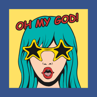 Oh My God Pop Art Design T-Shirt