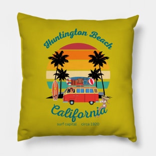 Huntington beach,California Pillow