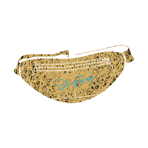 gold color sling bag by bloomroge