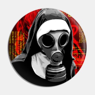 Gas Mask Nun Pin