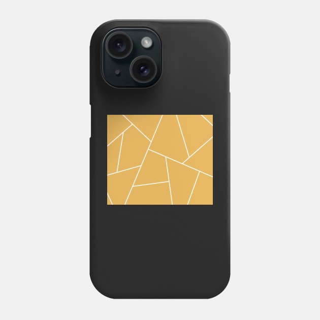 Abstract geometric pattern - bronze and white. Phone Case by kerens