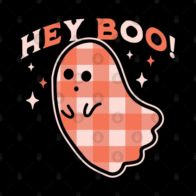 Hey Boo Ghost Creepy Cute Halloween by OrangeMonkeyArt